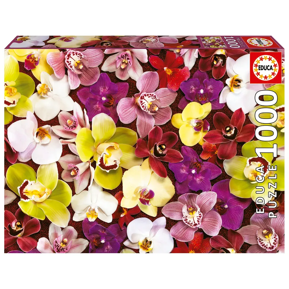 educa-19558-orchideen-collage-puzzle-1000-teile image 1