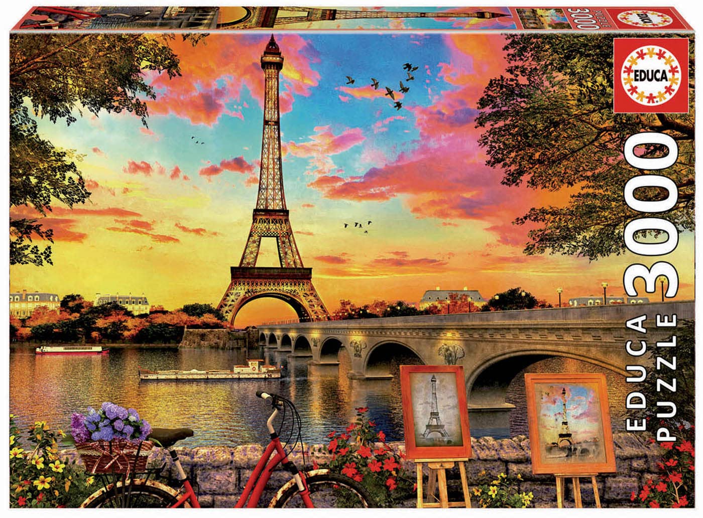 educa-sonnenuntergang-in-paris-puzzle-3000-teile-120x68-cm image 1