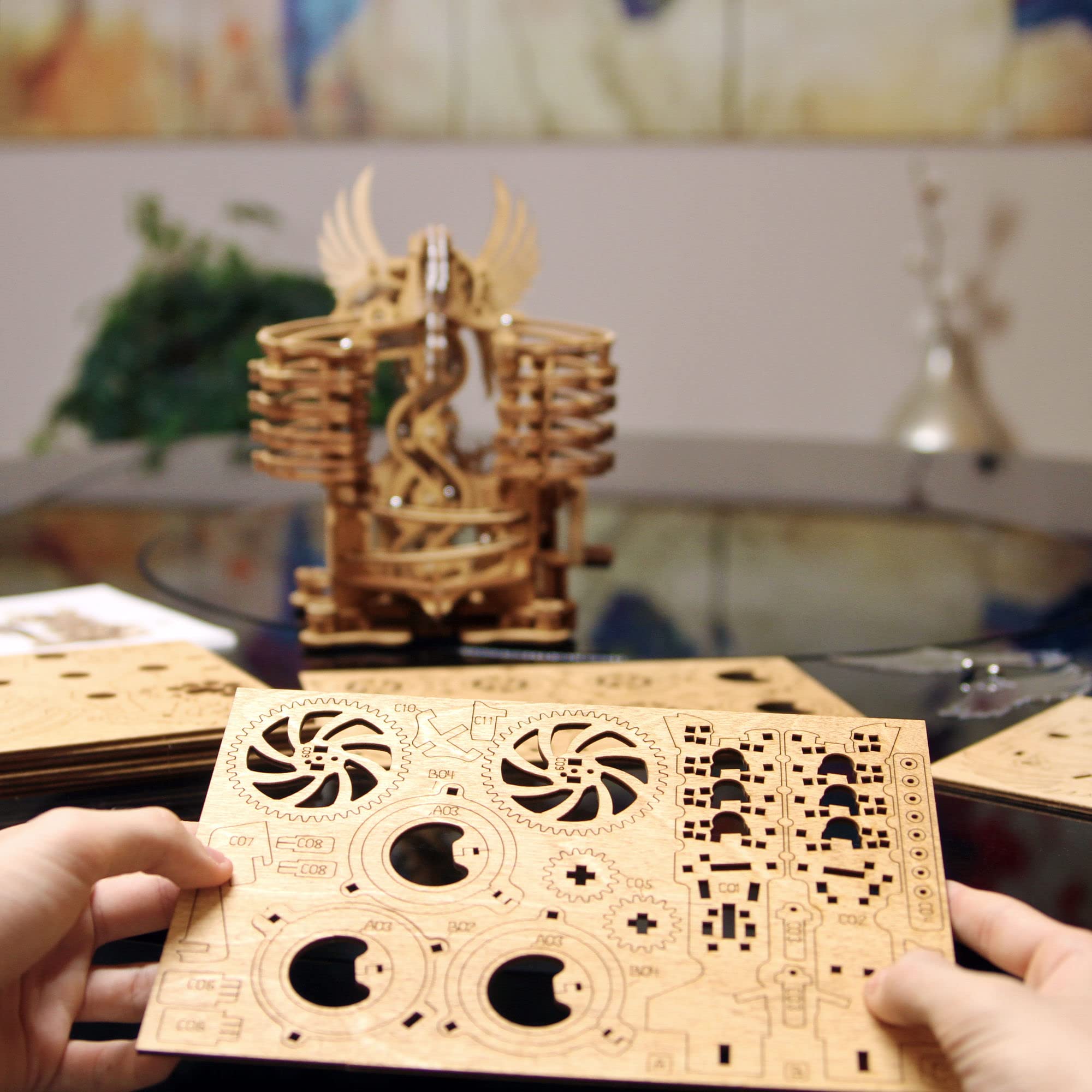 idventure-dragon-murmelbahn-3d-holzpuzzle-bausatz-260-teile image 6