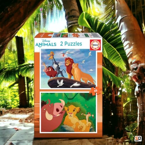 educa-k-nig-der-l-wen-kinderpuzzle-2x48-teile-simba-ab-4 image 4