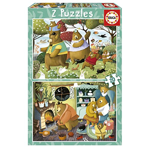 educa-19686-waldgeschichten-kinderpuzzle-2x20-teile-ab-3-j image 6