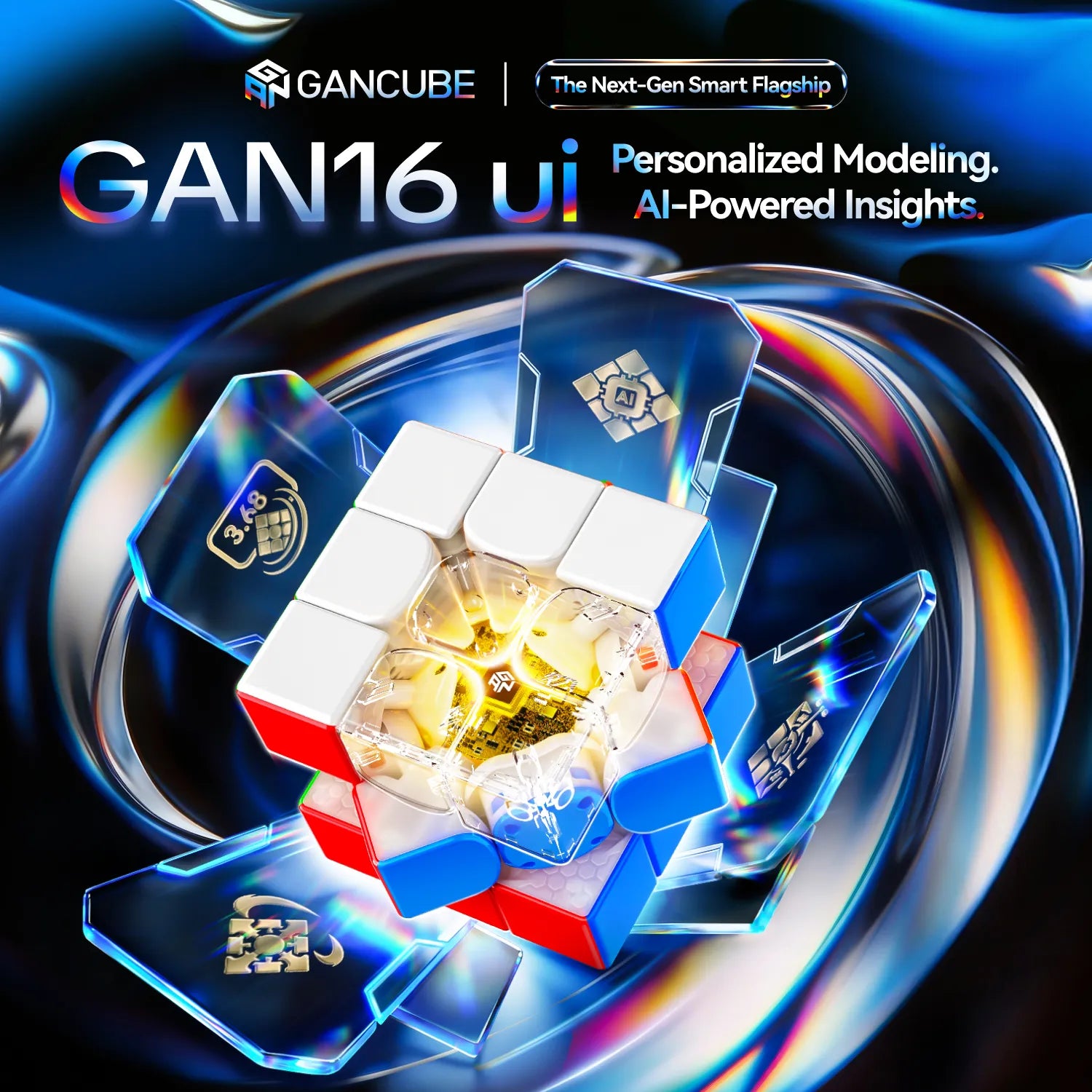 gan-16-ui-maglev-max-smart-cube-3x3-uv-coated image 2