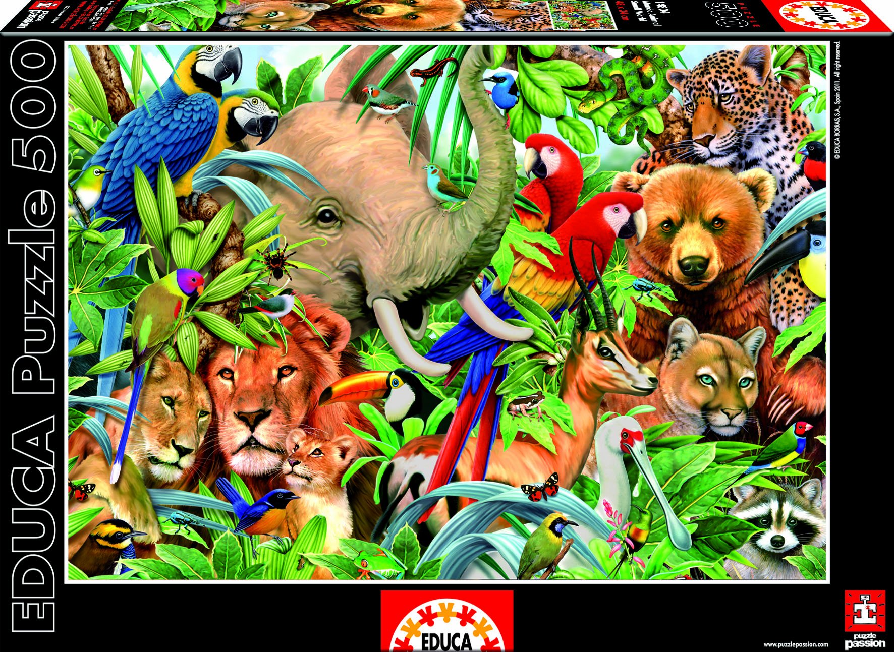 educa-14804-tierwelt-puzzle-500-teile-tiermotiv image 1