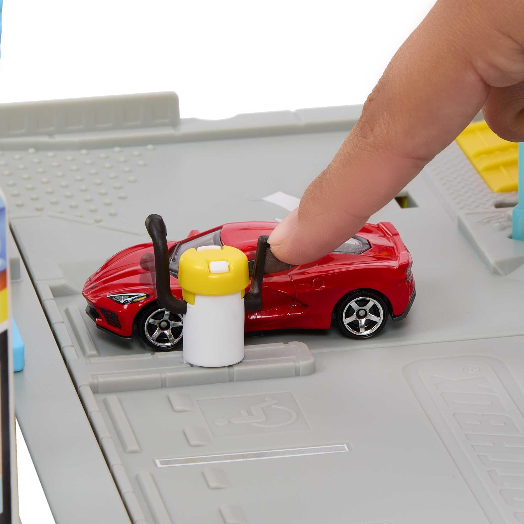 matchbox-action-drivers-hnj54-super-clean-autowaschanlage-spielset-mit-auto image 5
