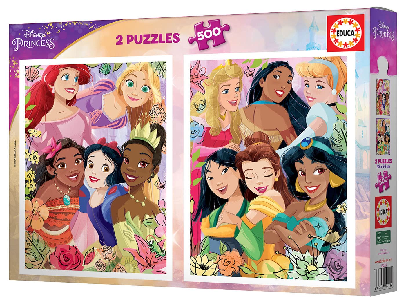 educa-disney-prinzessinnen-puzzle-2x500-teile-ab-11-jahren image 3