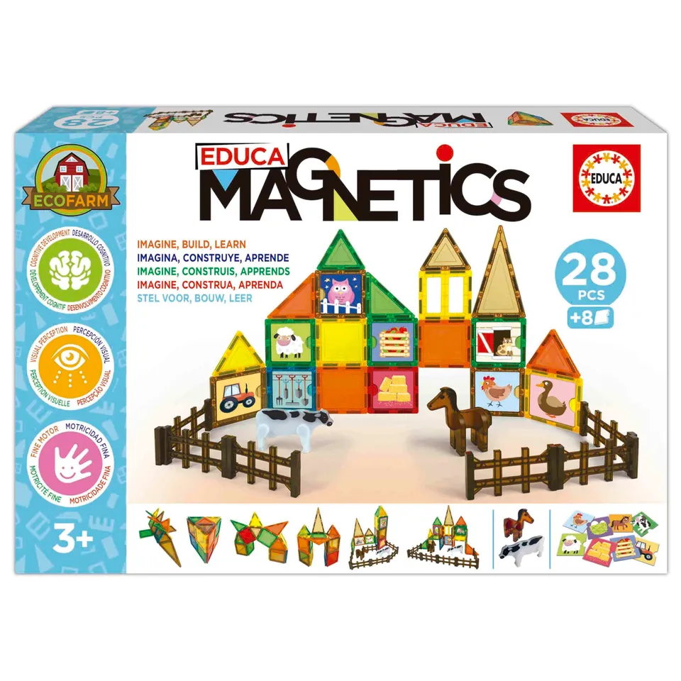 educa-magnetics-ecofarm-magnetbausteine-28-teile-ab-3-jahren image 1