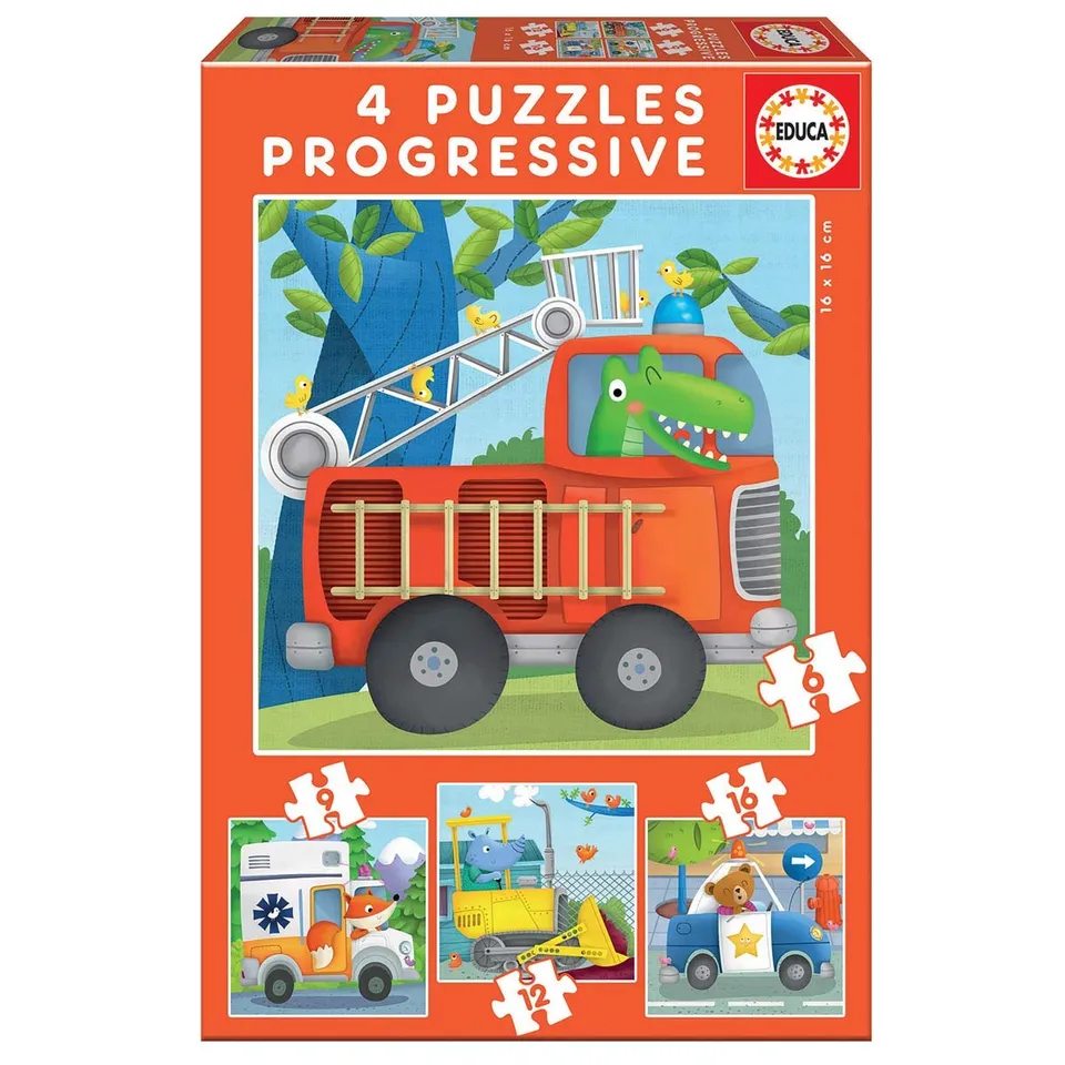 educa-fahrzeuge-puzzleset-kinderpuzzle-4in1-ab-3-jahren image 1