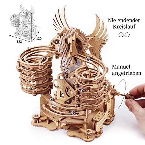 idventure-dragon-murmelbahn-3d-holzpuzzle-bausatz-260-teile image 8