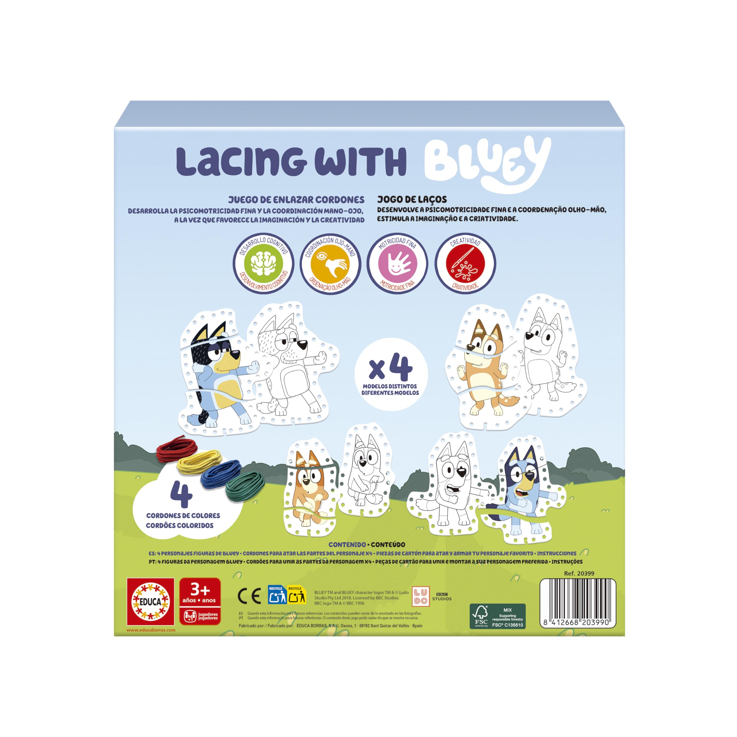 educa-bluey-20399-bastelset-4-figuren-zum-zusammenbauen-ab-3-jahren image 2