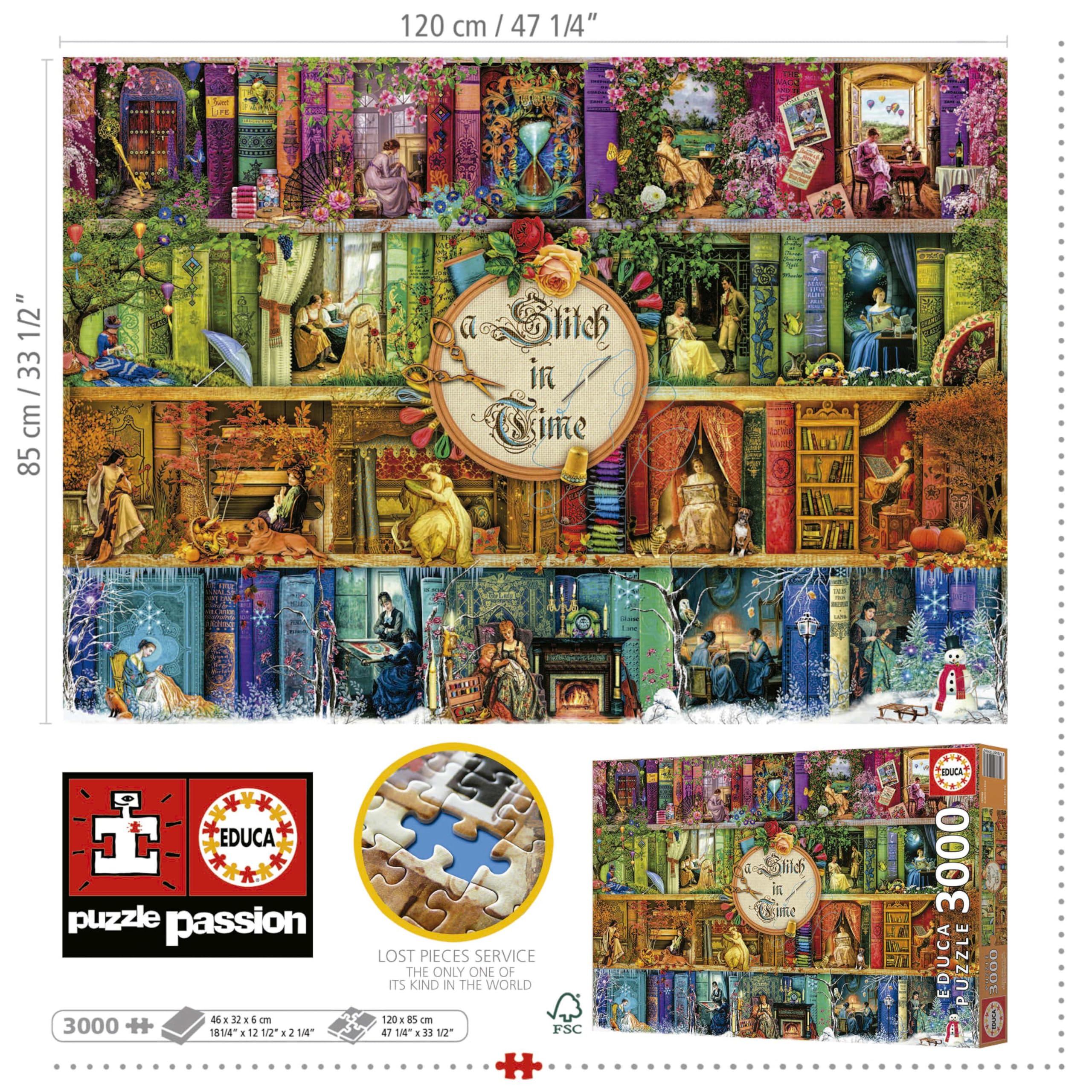 educa-a-stitch-in-time-19946-puzzle-3000-teile-natur image 3
