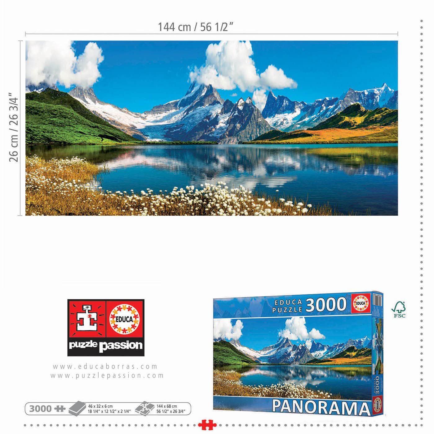 educa-19283-bachalpsee-puzzle-3000-teile-panorama-schweiz image 3