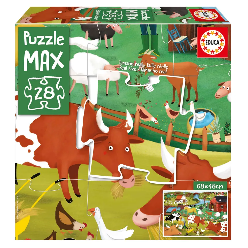 educa-bauernhof-max-19955-xxl-puzzle-28-teile-ab-3-jahren image 1