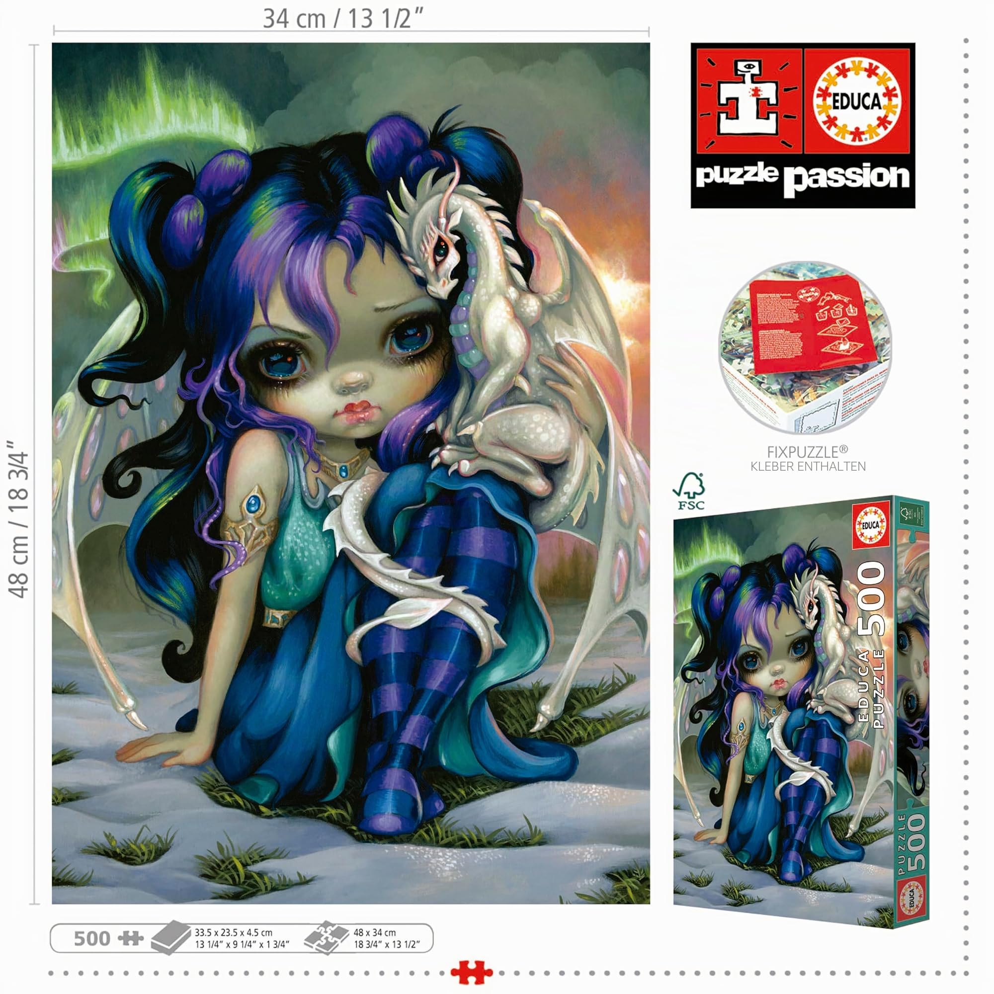 educa-fee-und-drachen-puzzle-500-teile-erwachsene-34x48 image 5