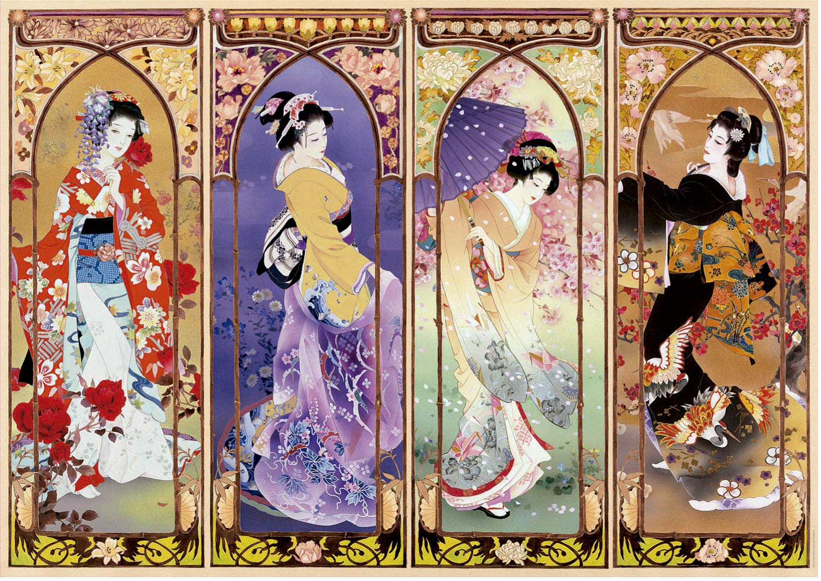 educa-japanische-collage-19055-puzzle-4000-teile-geisha image 2