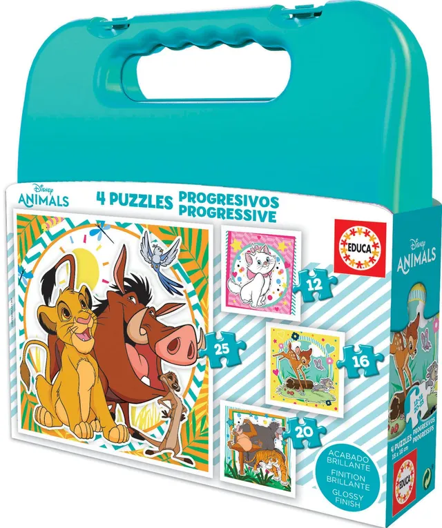 educa-19309-disney-tiere-puzzle-4in1-12-25-teile-ab-3 image 1