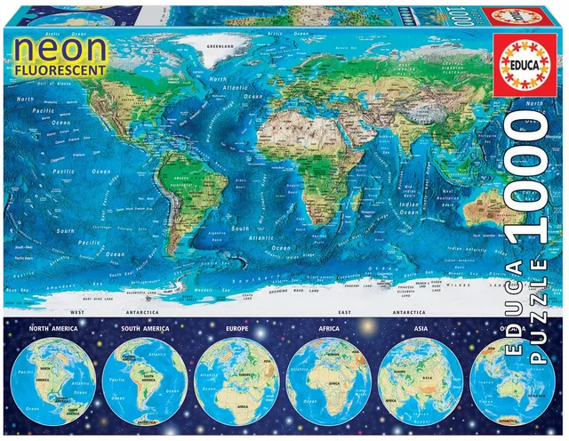 educa-16760-weltkarte-leuchtpuzzle-1000-teile-nacht image 1