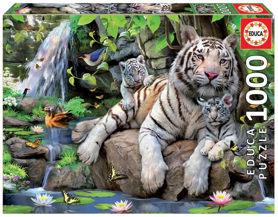 educa-k-nigstiger-14808-puzzle-1000-teile-wei-e-tiger image 1