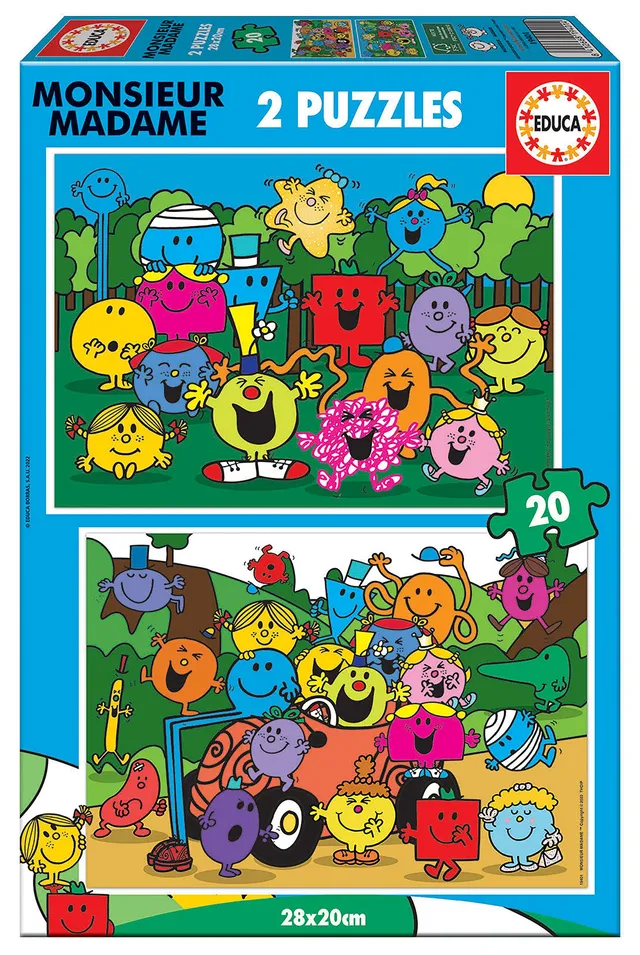 educa-monsieur-madame-kinderpuzzle-2x20-teile-19401-ab-3-jahren image 1