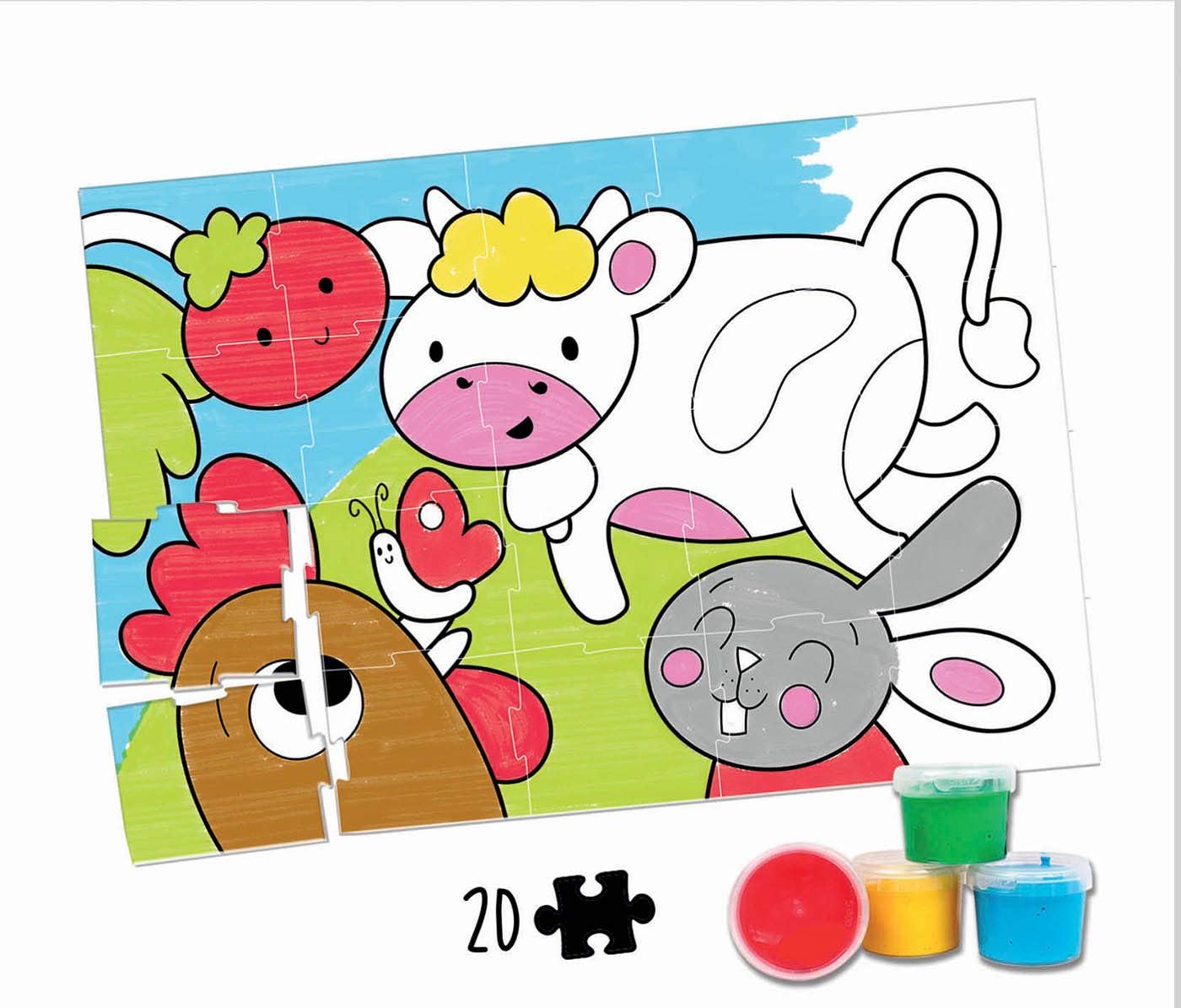 educa-bauernhof-tiere-colouring-puzzle-50-teile-ab-6-jahre image 2