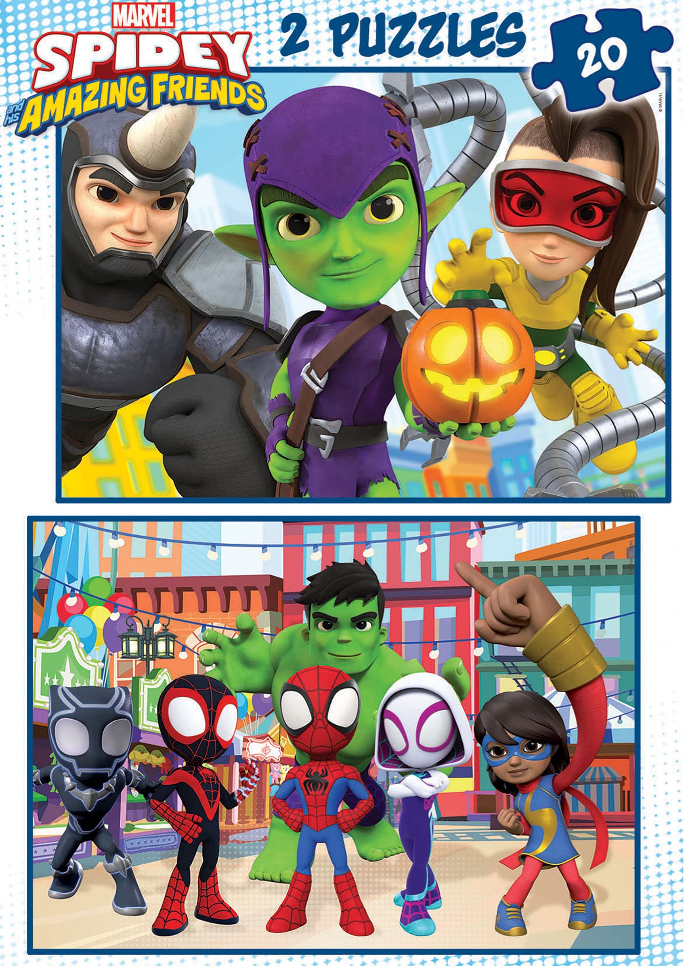 educa-spidey-super-freunde-kinderpuzzle-2x20-teile-ab-3-j image 2