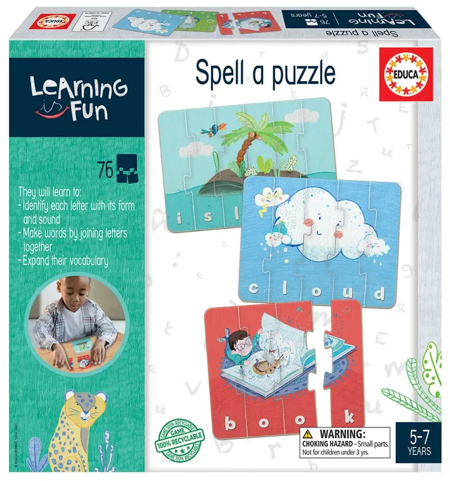 educa-18839-learning-is-fun-buchstabier-puzzle-ab-5-jahre image 1