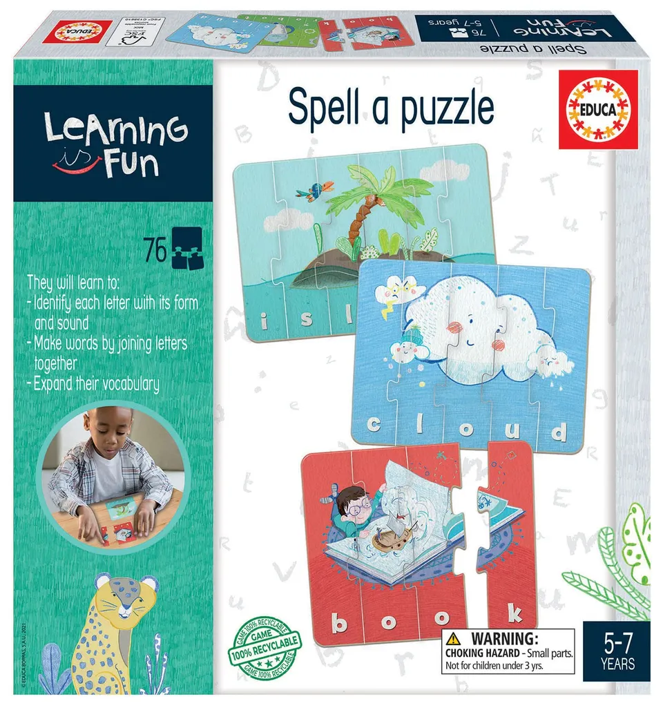 educa-18839-learning-is-fun-buchstabier-puzzle-ab-5-jahre image 1