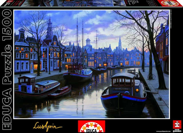 educa-15185-amsterdam-puzzle-1500-teile-abendd-mmerung image 1