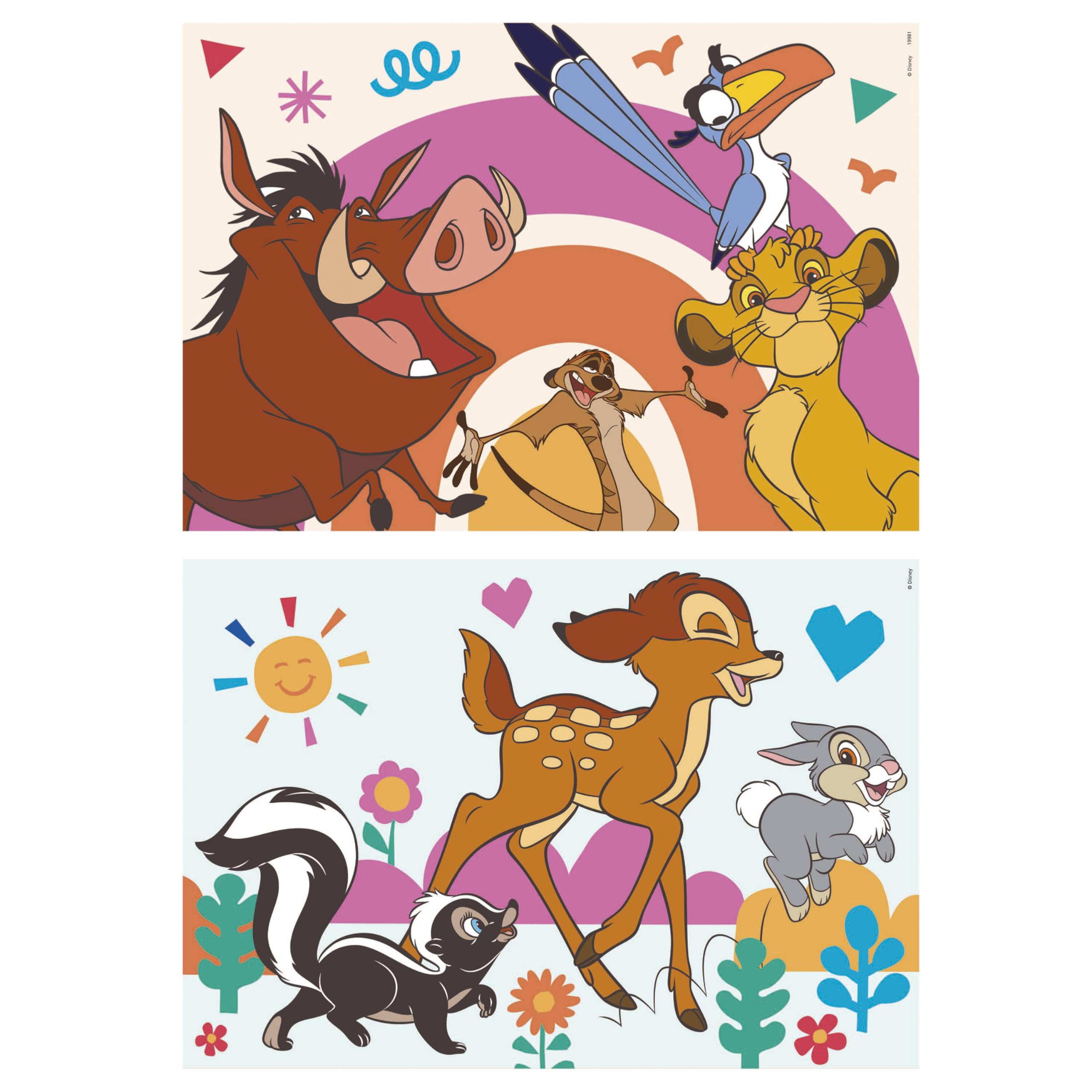 educa-disney-tiere-holzpuzzle-2x16-teile-set-ab-3-jahren image 2