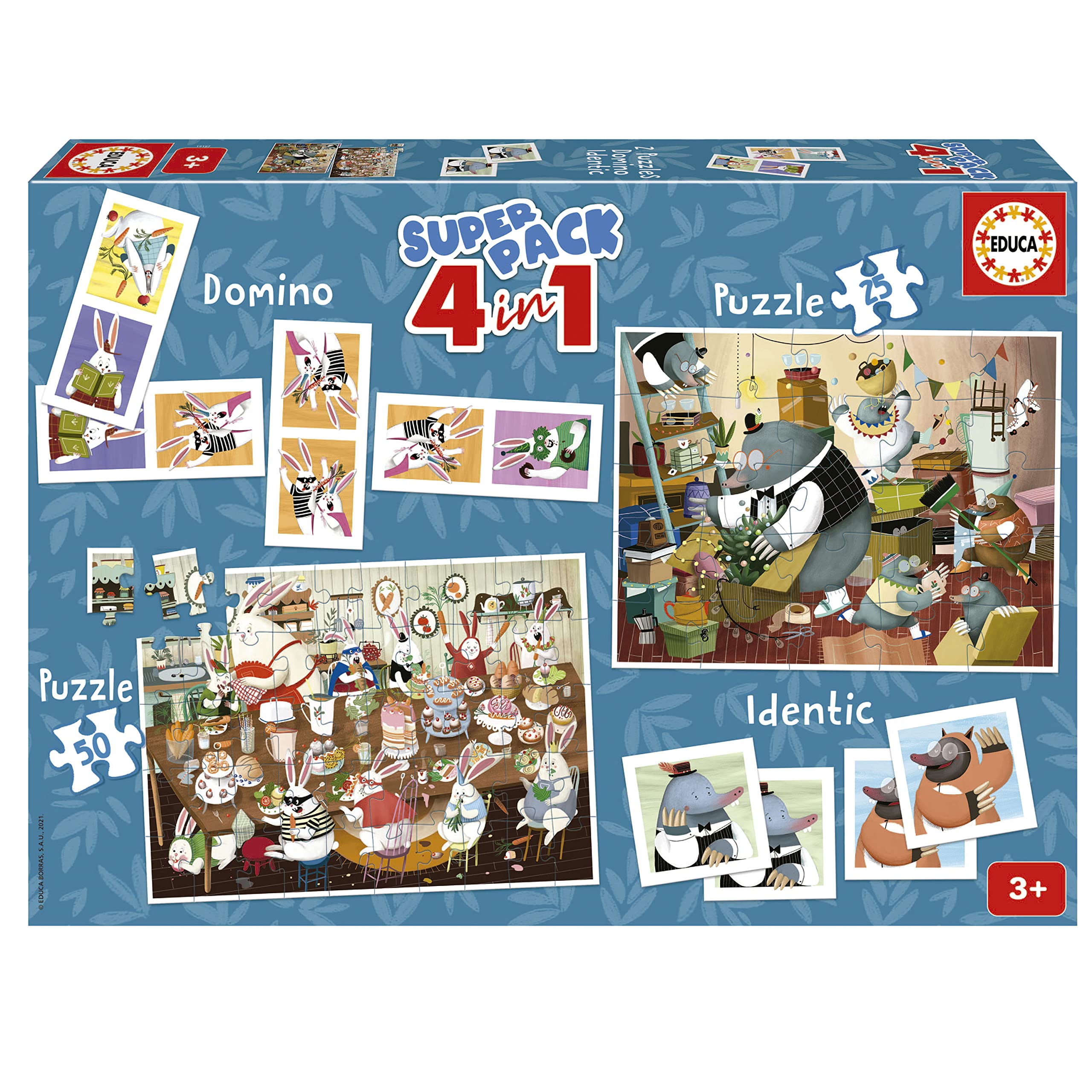 educa-waldgeschichten-kasandra-4-in-1-spieleset-ab-3-jahren image 1