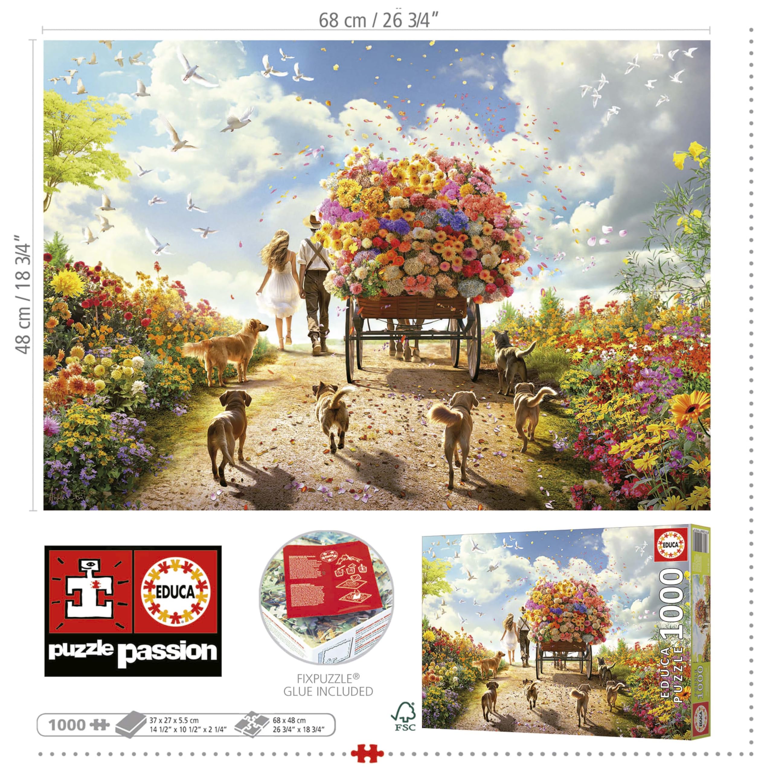 educa-blumenkutsche-1000-teile-puzzle-blumen-68x48-cm image 4