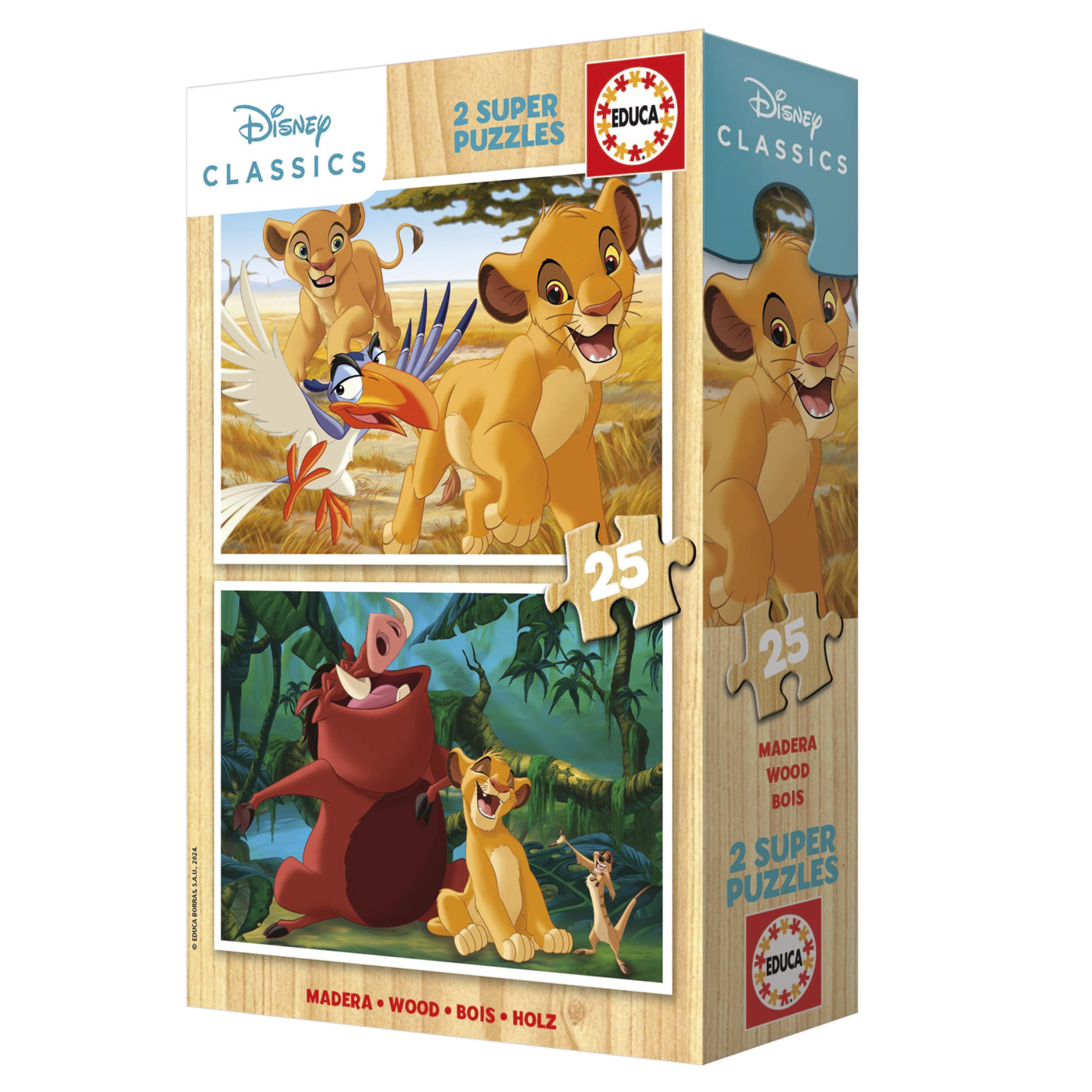 educa-k-nig-der-l-wen-holzpuzzle-2x25-teile-ab-4-jahren image 3