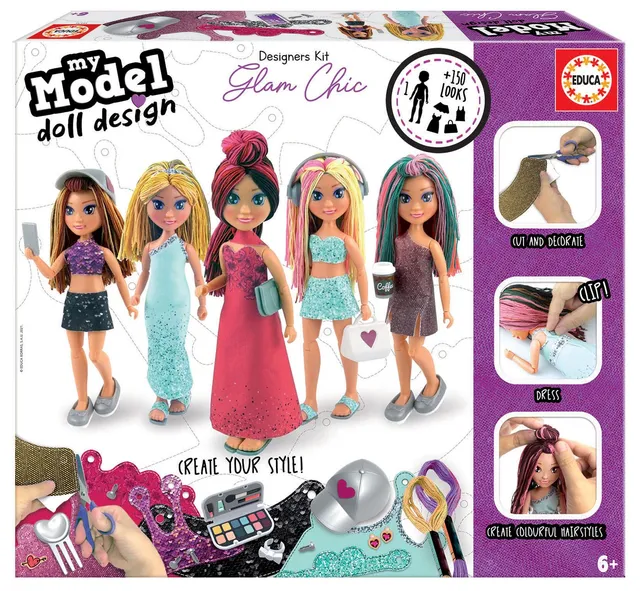 educa-my-model-glam-chic-puppe-diy-bastelset-ab-6-jahren image 1