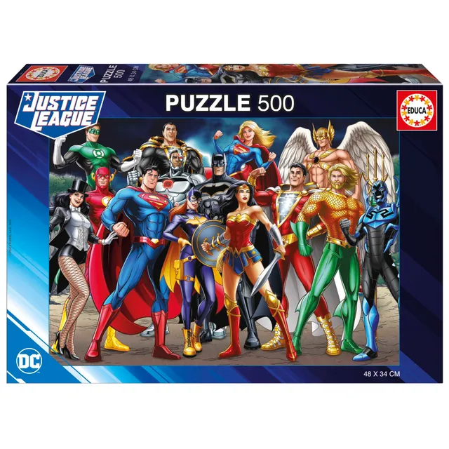 educa-justice-league-puzzle-500-teile-dc-comics-48x34-cm image 1