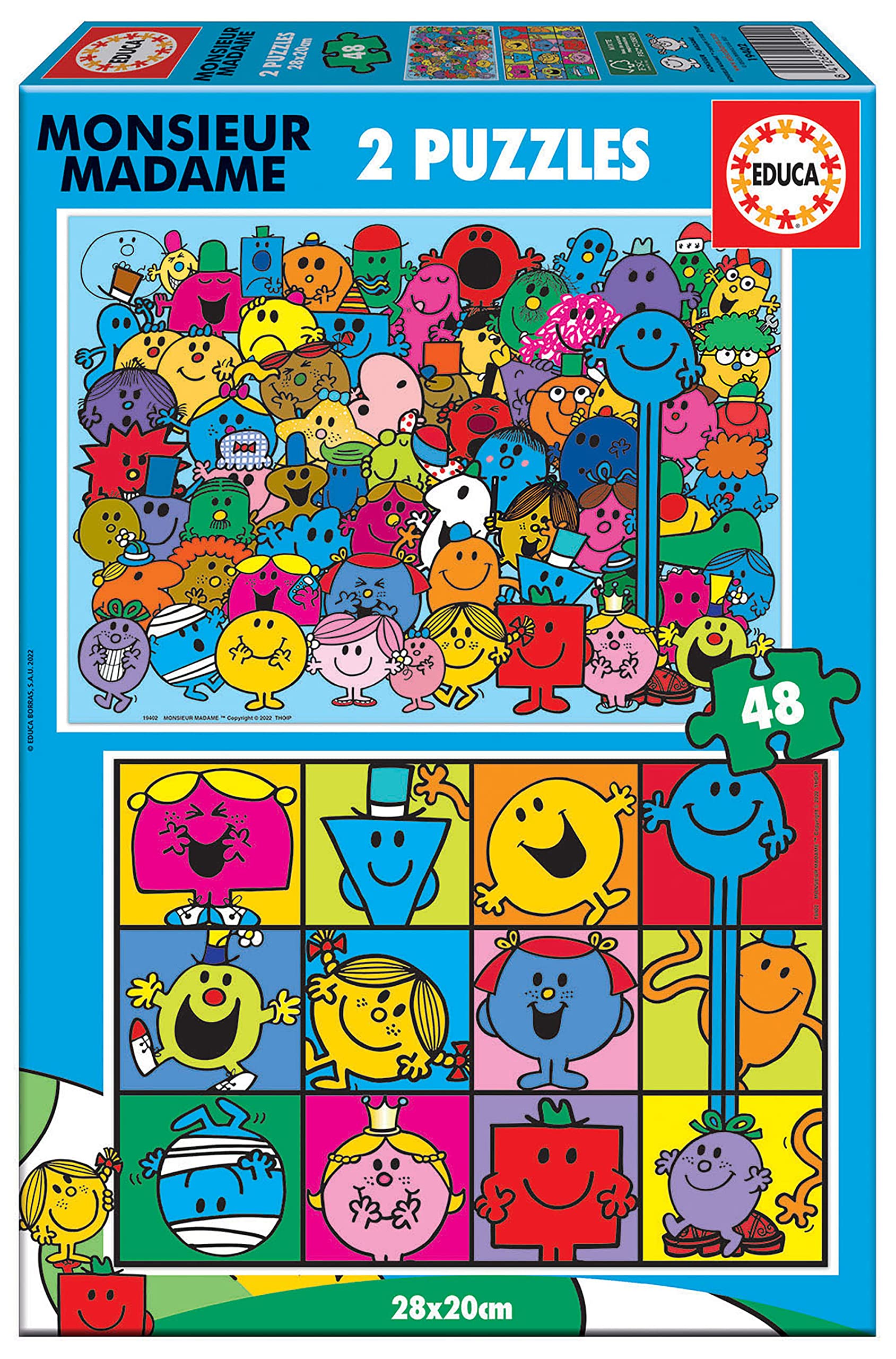 educa-19402-monsieur-madame-puzzle-2x48-teile-ab-4-jahren image 1
