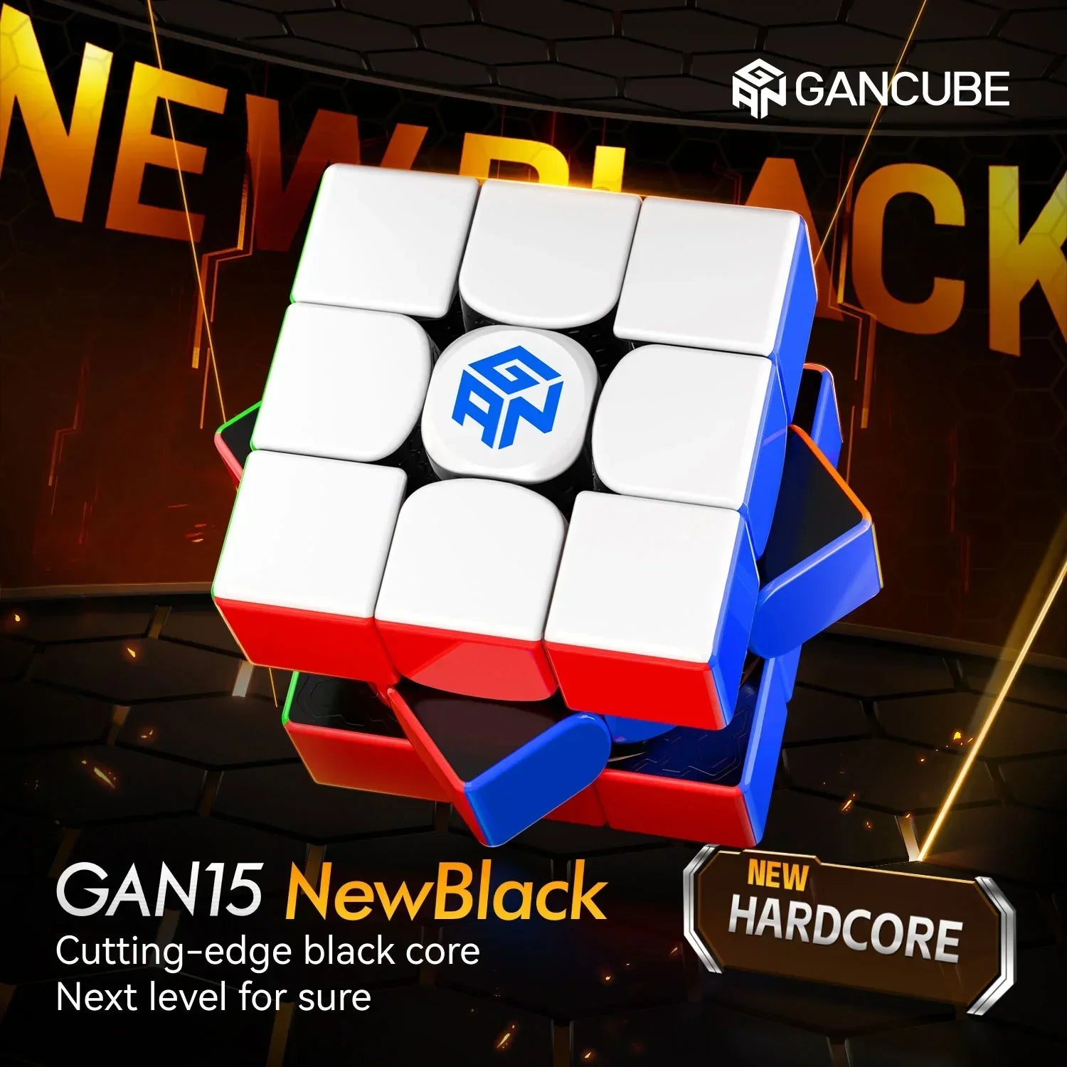 gan-15-newblack-speed-cube-3x3-magnetisch-uv-coated image 2