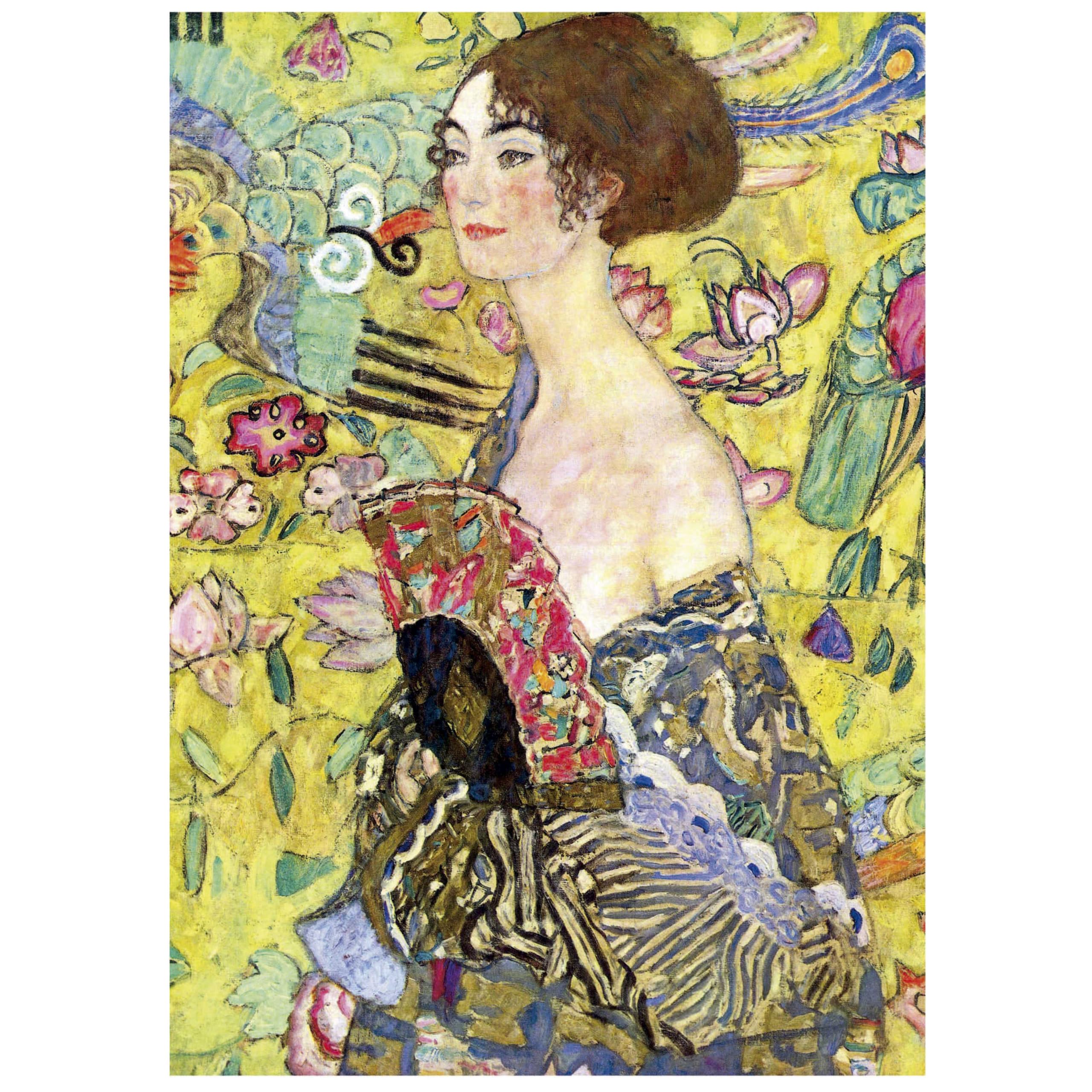 educa-19932-dame-mit-f-cher-klimt-1000-teile-puzzle-ab-14 image 3