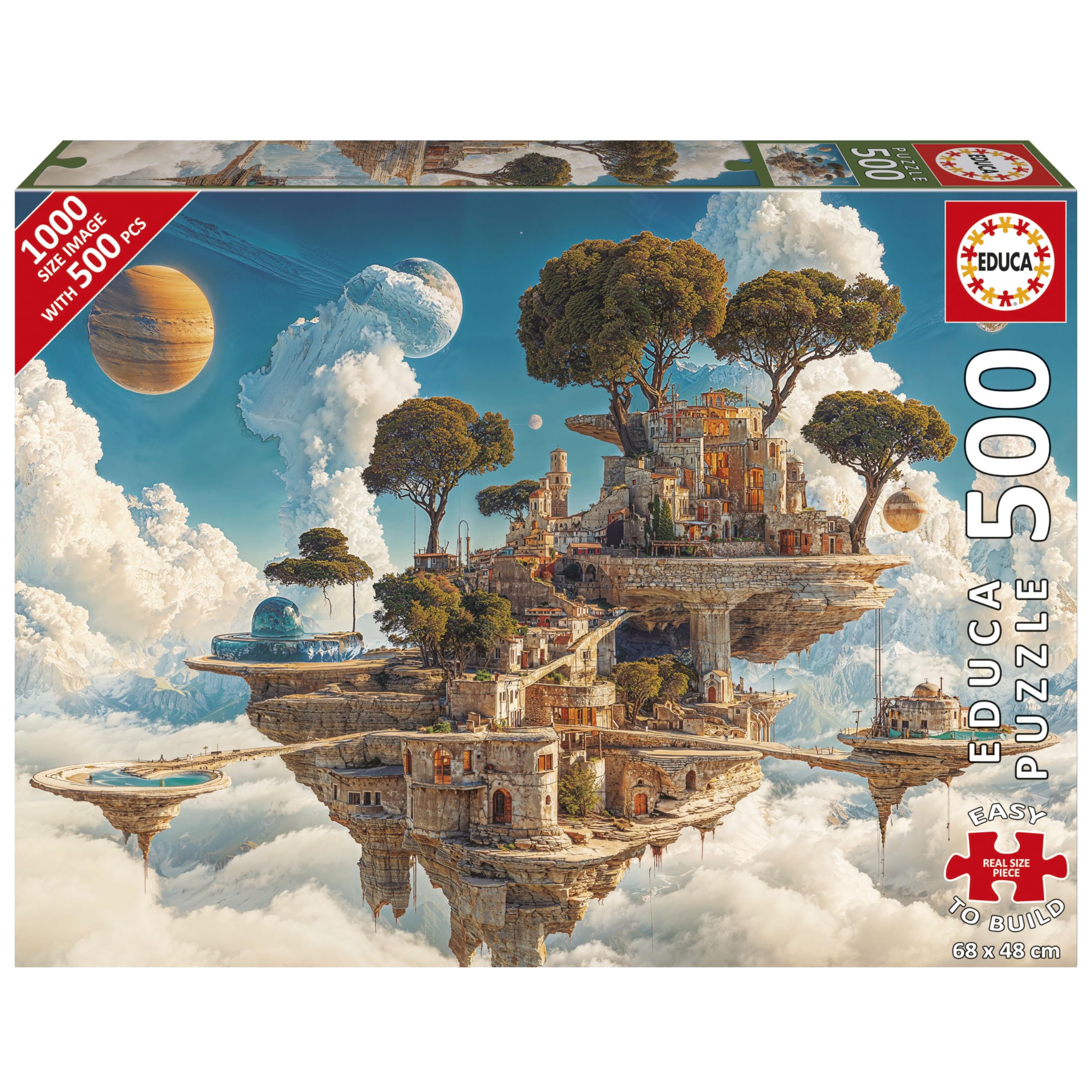 educa-wolkenk-nigreich-puzzle-500-teile-68x48-cm-mit-kleber image 1