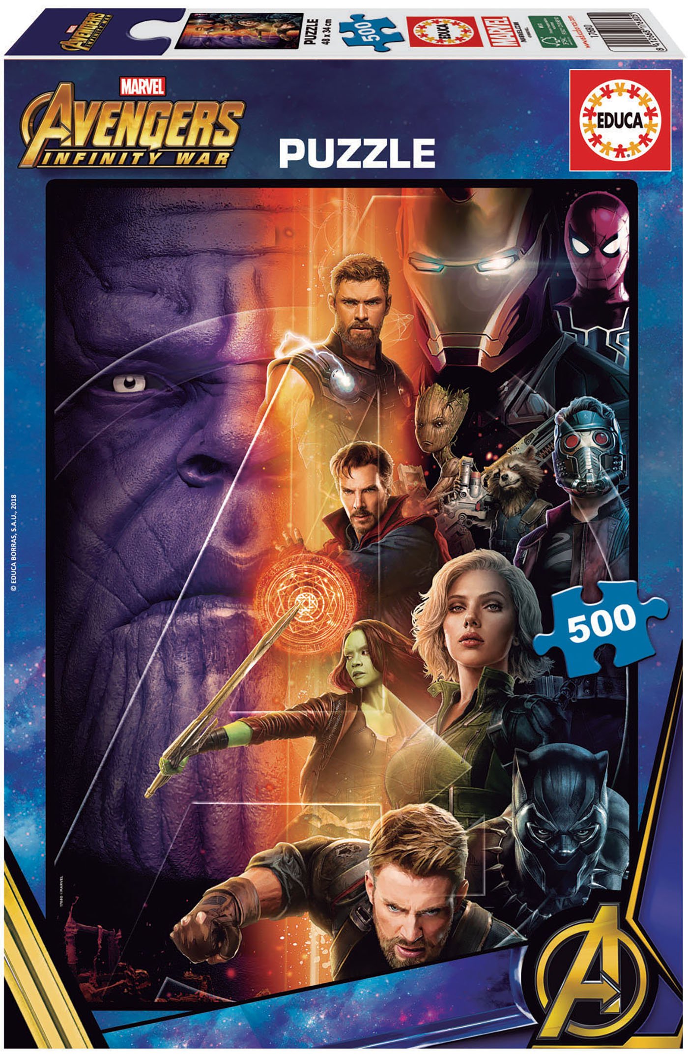 educa-avengers-infinity-war-puzzle-500-teile-48x34-cm image 1