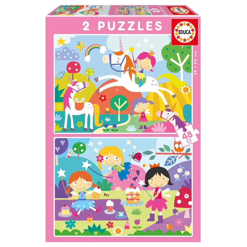 educa-fantasiewelt-kinderpuzzle-2x48-teile-ab-4-jahren image 1