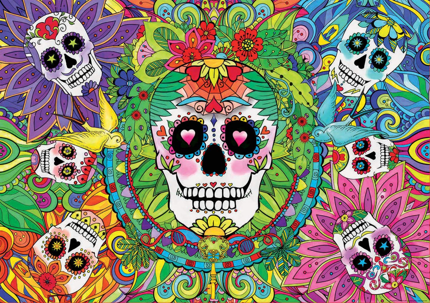 educa-puzzle-1000-teile-totenk-pfe-aus-zucker-sugar-skulls image 2