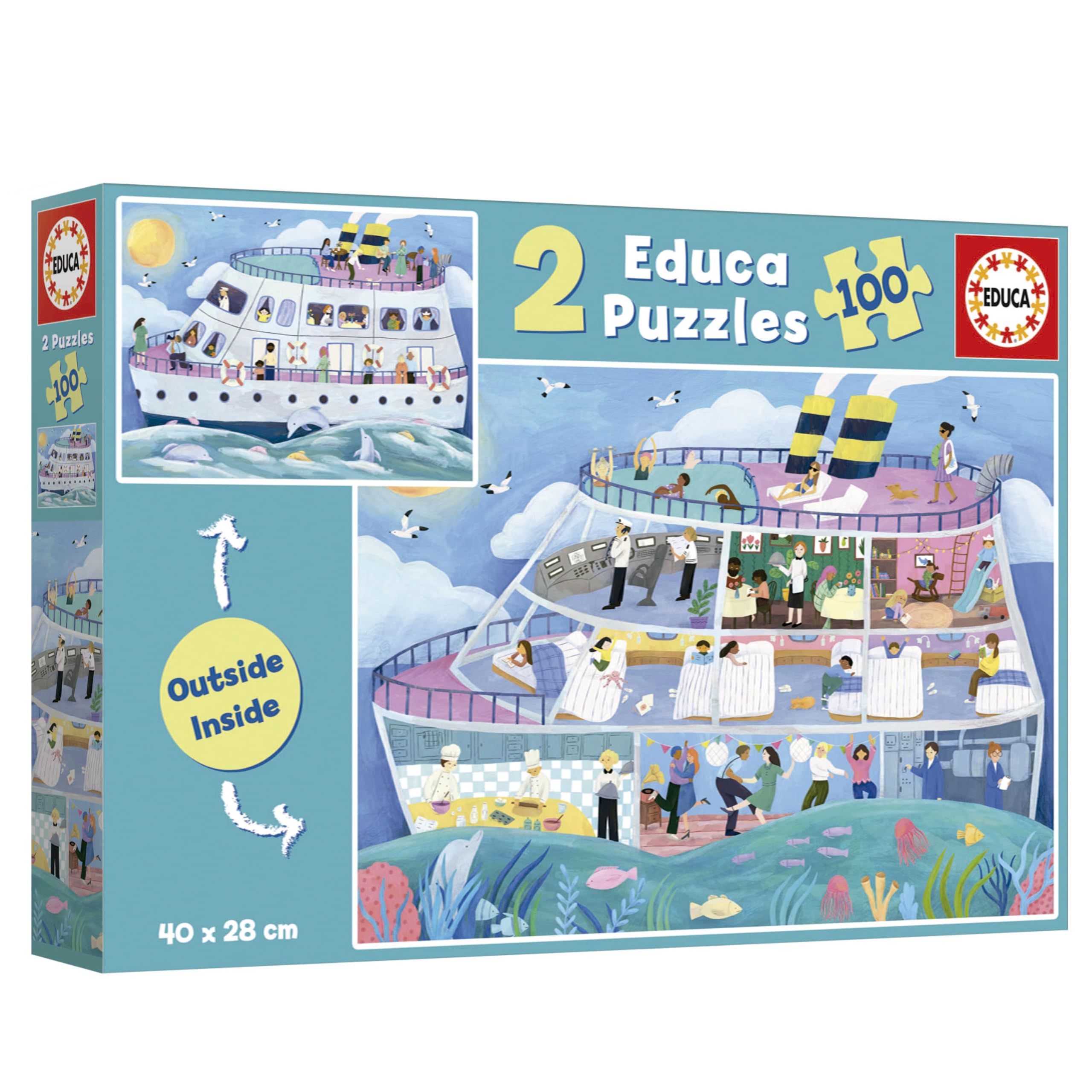 educa-boot-kinderpuzzle-2x100-teile-ab-6-jahren-meer image 4