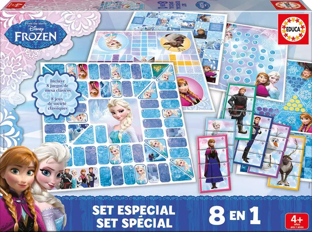 educa-16865-frozen-8-in-1-spielesammlung-gesellschaftsspiel image 1