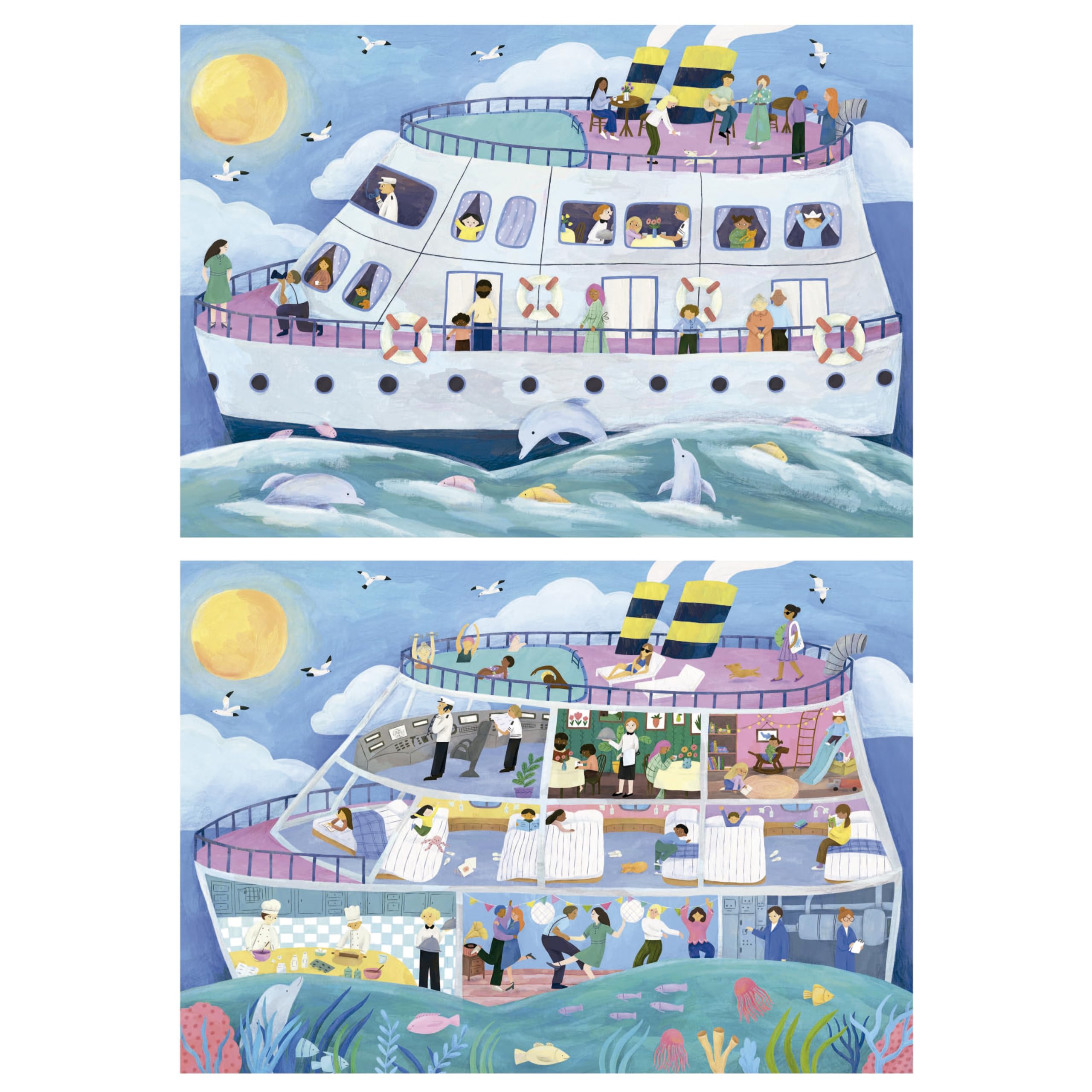 educa-boot-kinderpuzzle-2x100-teile-ab-6-jahren-meer image 3