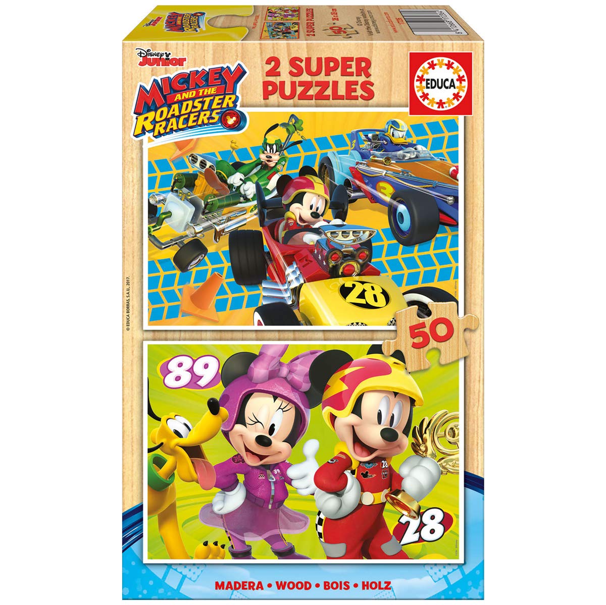 educa-mickey-roadster-racers-puzzle-2x50-teile-ab-4-j image 1