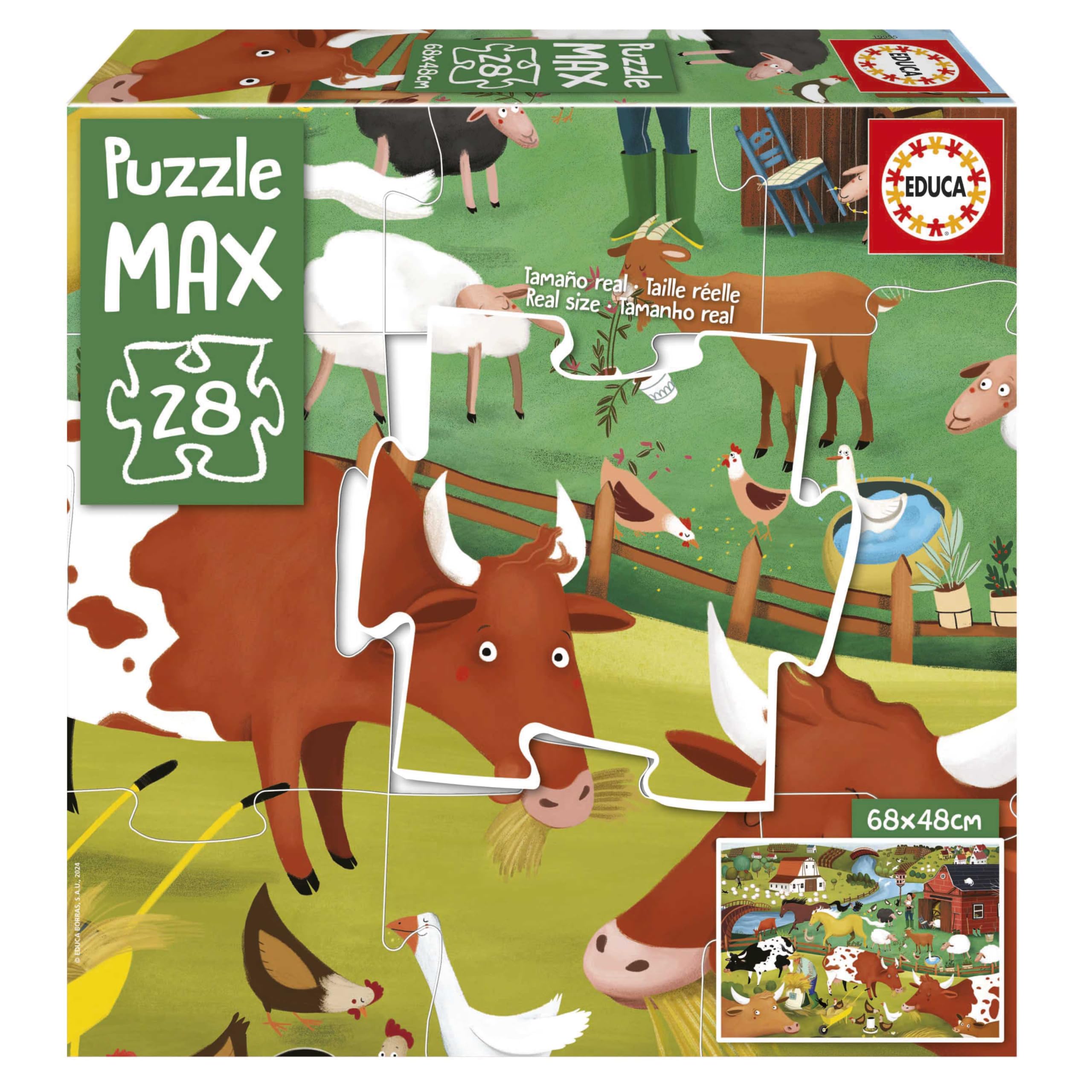educa-bauernhof-max-19955-xxl-puzzle-28-teile-ab-3-jahren image 1