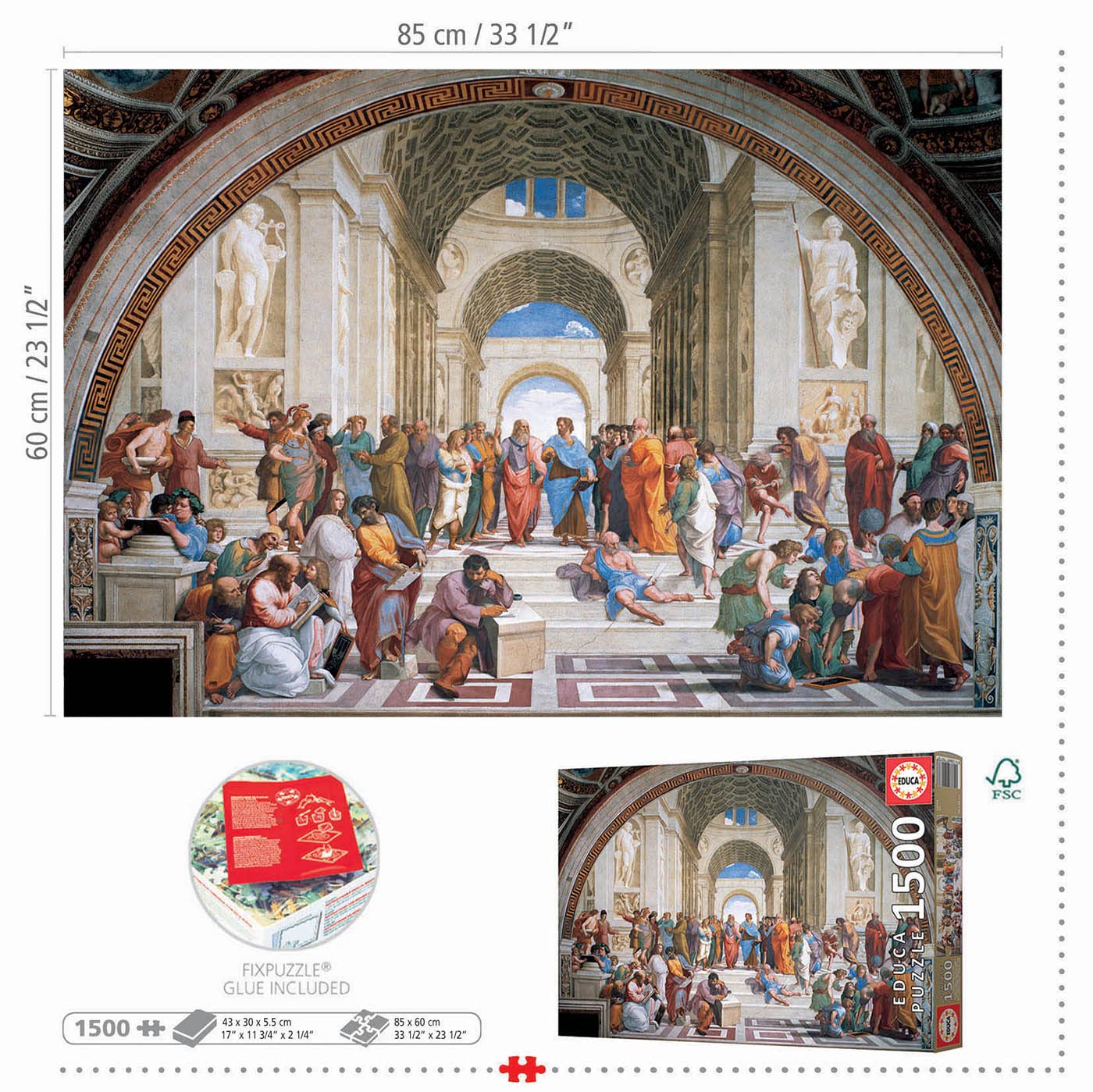 educa-schule-von-athen-19273-puzzle-1500-teile-kunst image 3