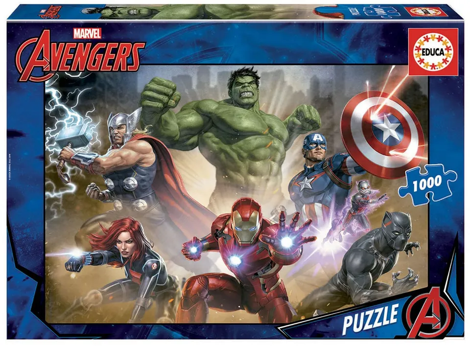 educa-marvel-avengers-puzzle-1000-teile-68x48-mit-kleber image 1