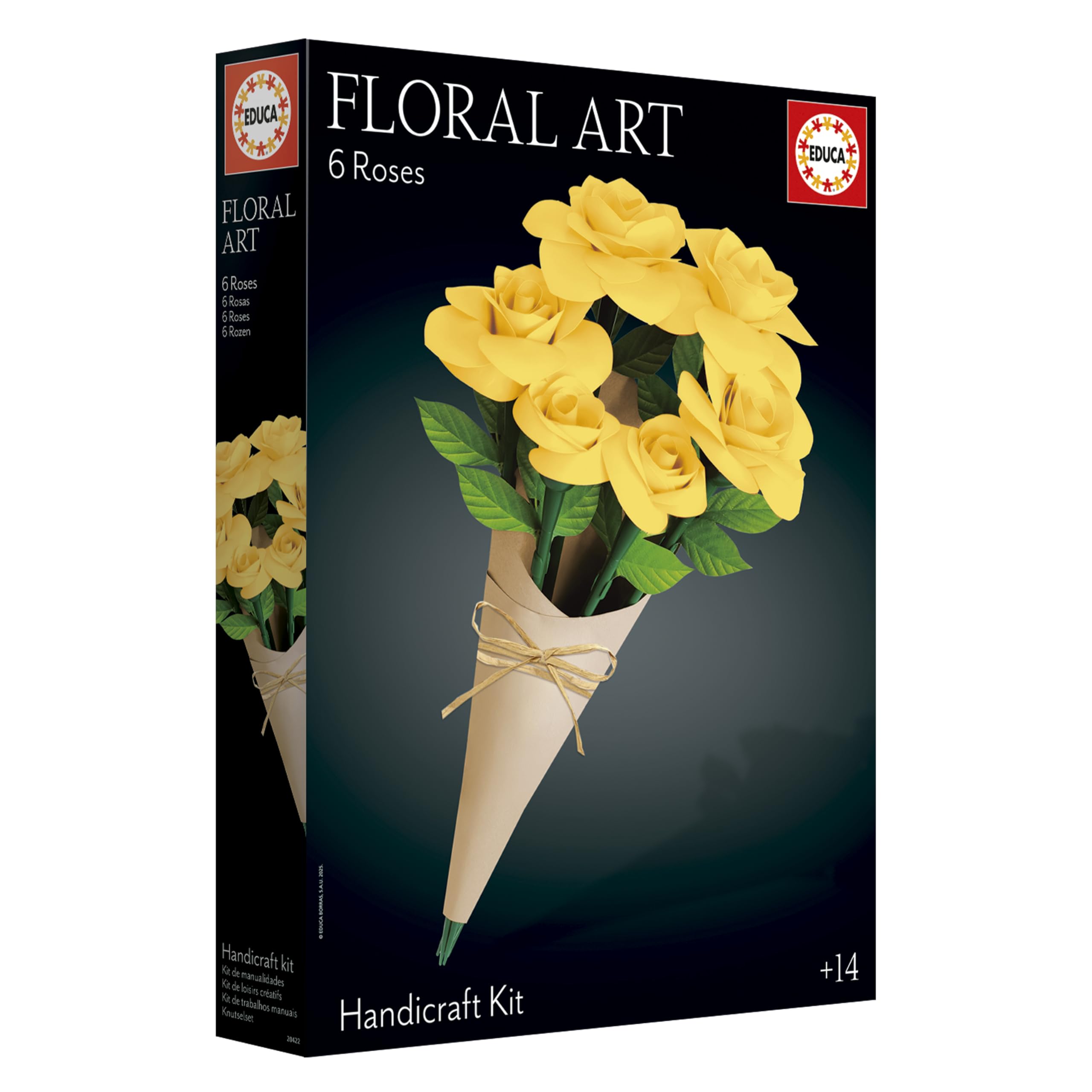 educa-floral-art-gelber-rosenstrau-papierrosen-bastelset image 4