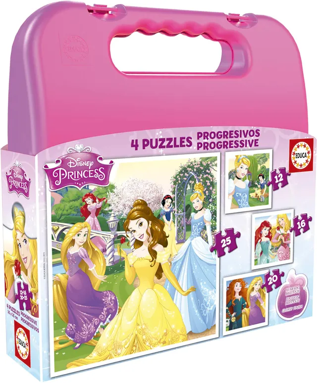 educa-disney-princess-16508-kinderpuzzle-koffer-4in1-ab-3-jahre image 1