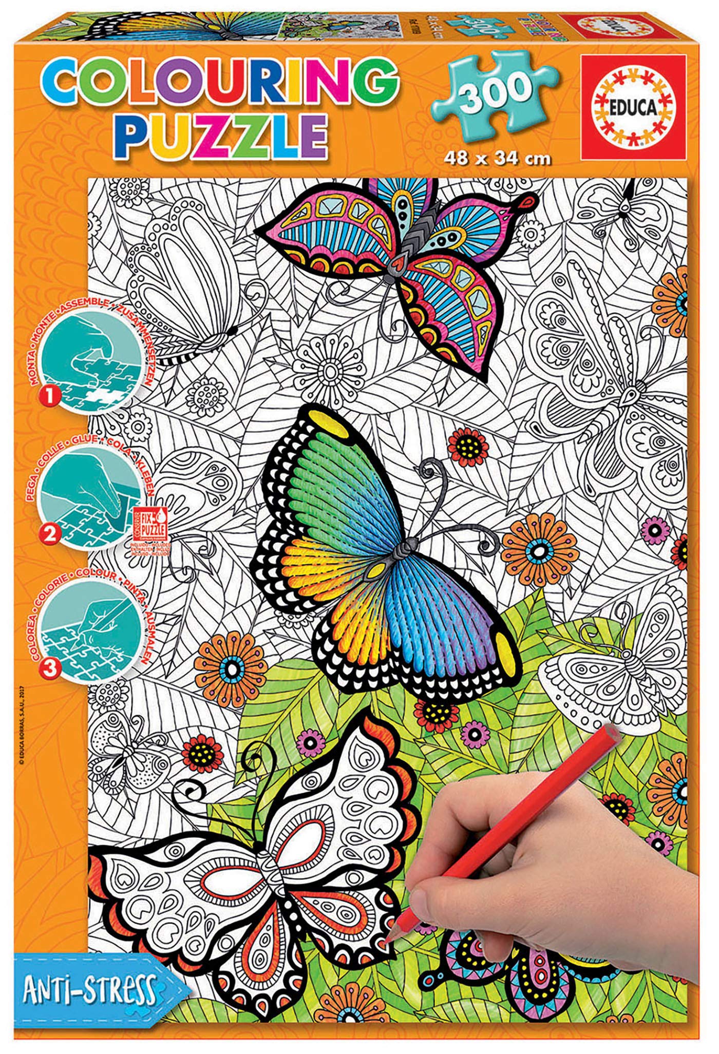 educa-17089-wild-and-free-colouring-puzzle-300-teile image 1